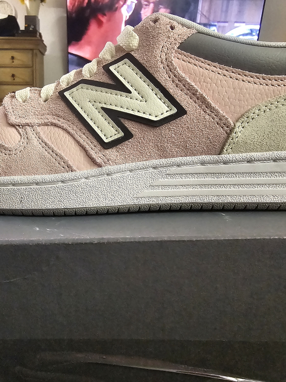 New Balance Kids' Pink Suede Athletic Shoes